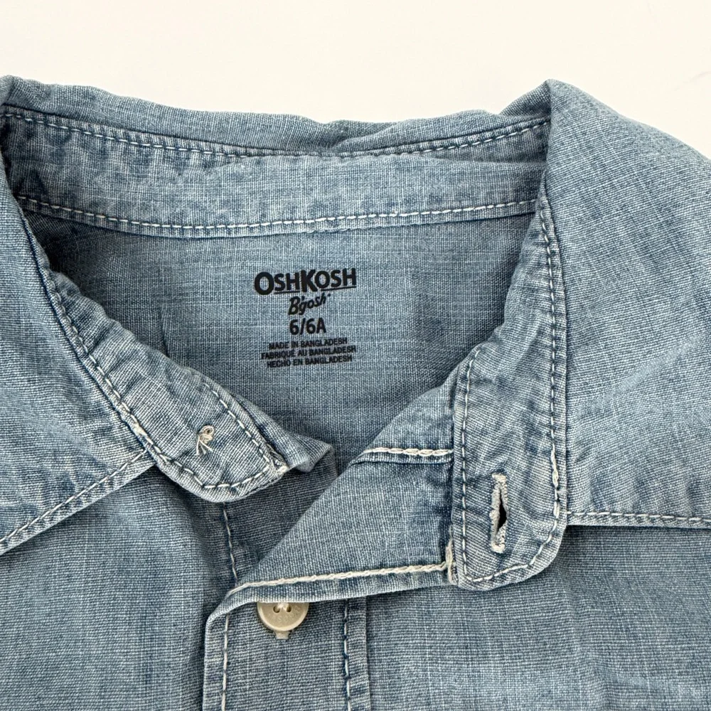 OshKosh B’Gosh Boys Chambray Long-Sleeve Button-Down Shirt - Picture 2 of 5